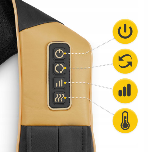 Массажная подушка  4FIZJO Pro с подогревом Black - фото №7